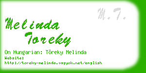 melinda toreky business card